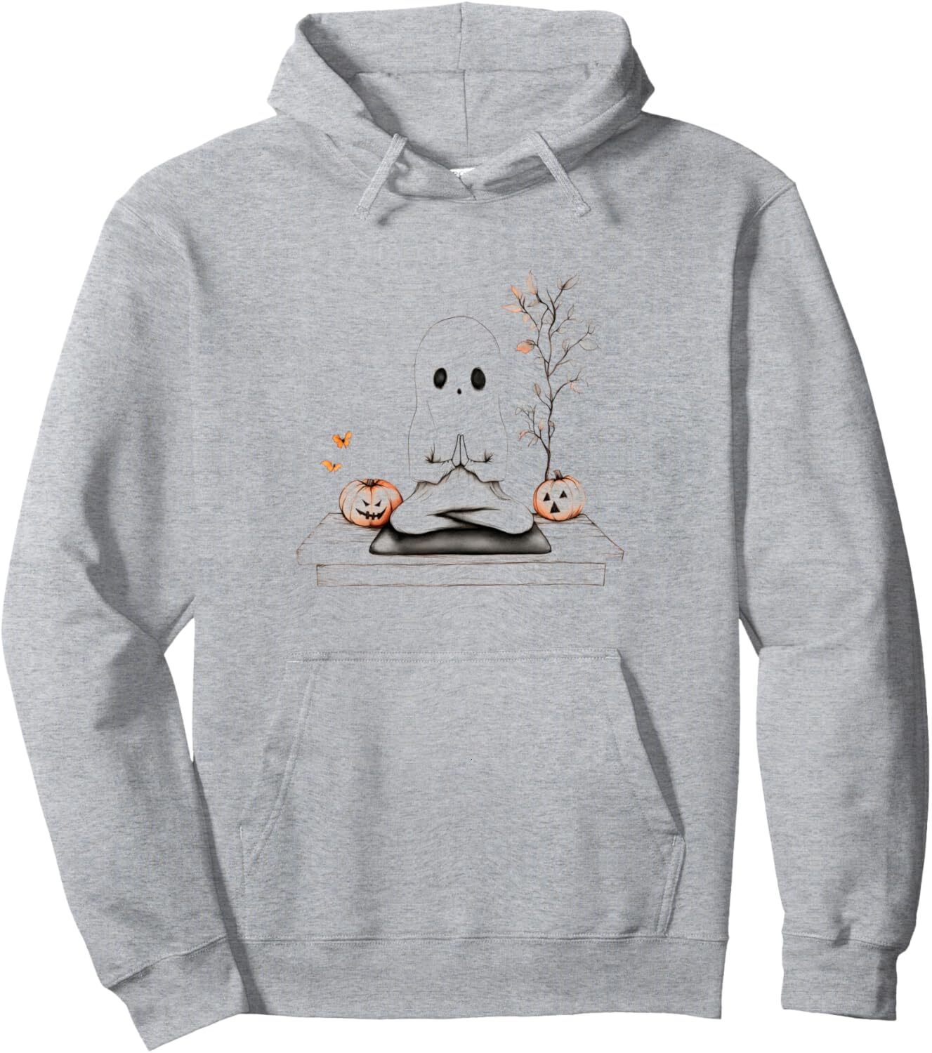 Hoodie for Mens Womens Halloween Ghost Costume Zen Meditation Yoga Halloween Pullover Hoodie Graphic Hoodies sweatshirt Pullover Long Sleeve