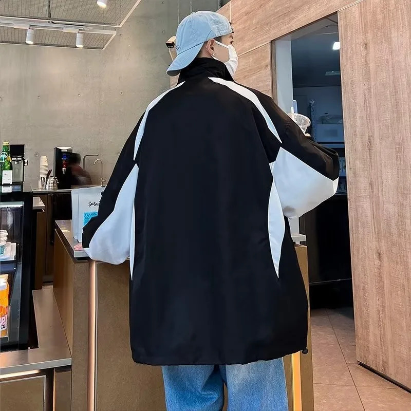 Vintage Y2k Racing Jacket Men Women Streetwear Patchwork Letter Print Korean Fashion Windbreaker Motorcycle Jackets Autumn 240911