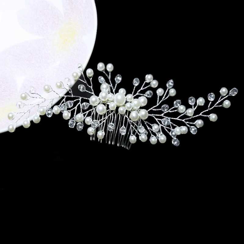 Beautiful Bridal Hair Comb Wedding Dress Hair Accessories Clip Hair Pins for Women Pearl Jewelry Bride Headdress OrnamentsX240913