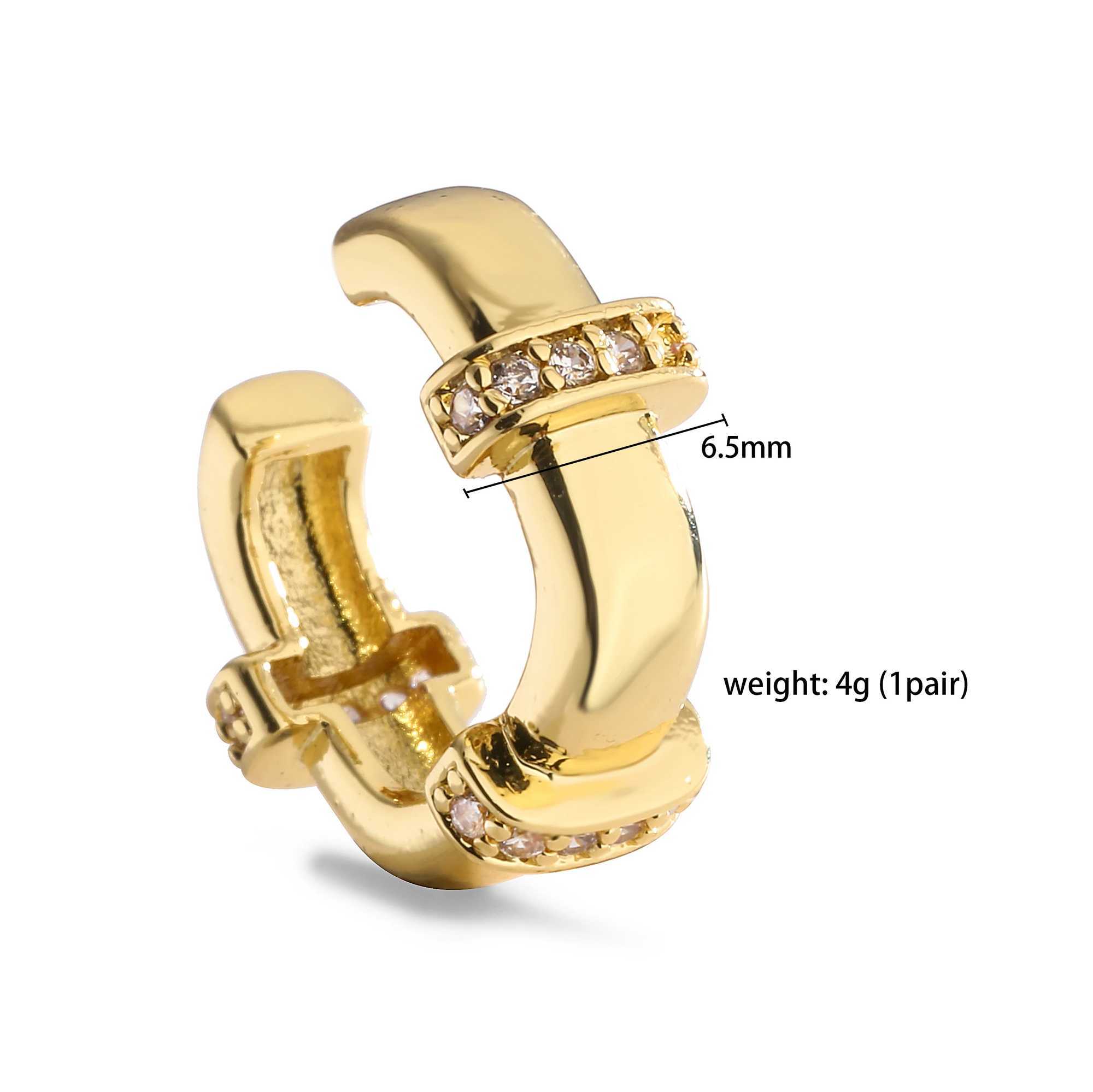 HECHENGFashion Ear Cuffs Without Piercing Ear Clip Earrings Non-Piercing Fake Cartilage Earrings For Women JewelryX240913