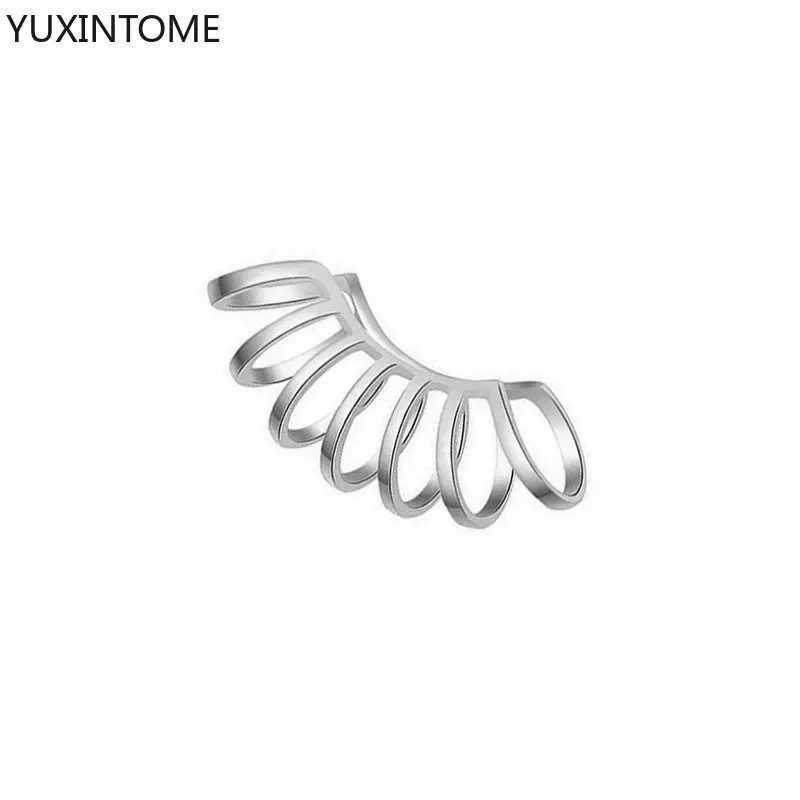 925 sterling silver ear needle multi-ring ear clips gold silver trend clip earrings for women minimalist fashion party jewelryX240913