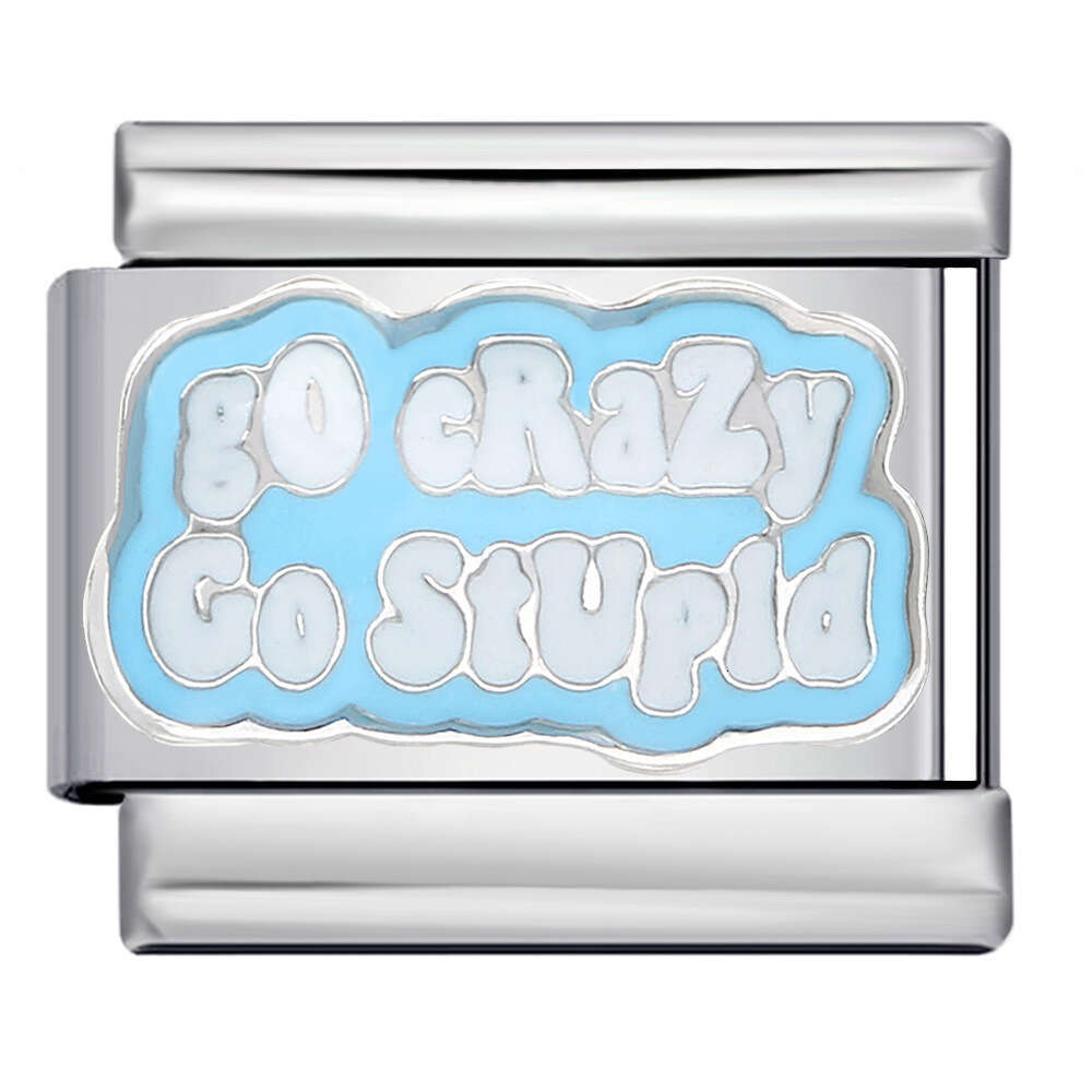 Bead Fashion Enamel Titanium Steel Bracelet DIY Strap Chain Children's Toy Gift Italian Charm Links Fit 9Mm Bracelet Jewelry DIY Making Gifts