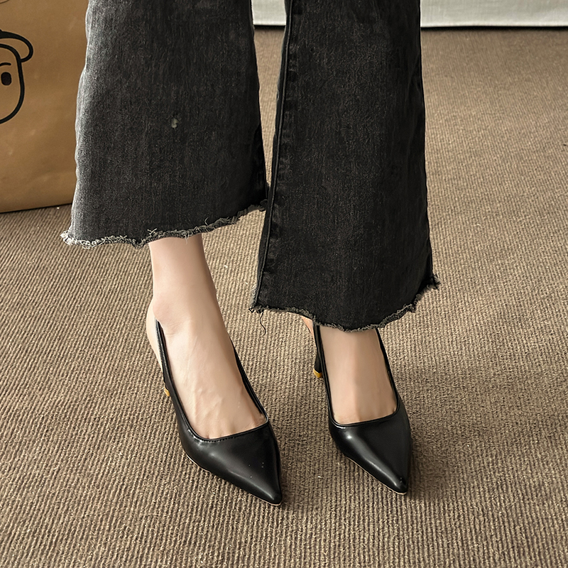 Sandals Women Summer New Fashion Women's Sandals 2024 Pointed Pumps Women Shoes Office Dress Shoes Sexy Square Heel High Heels