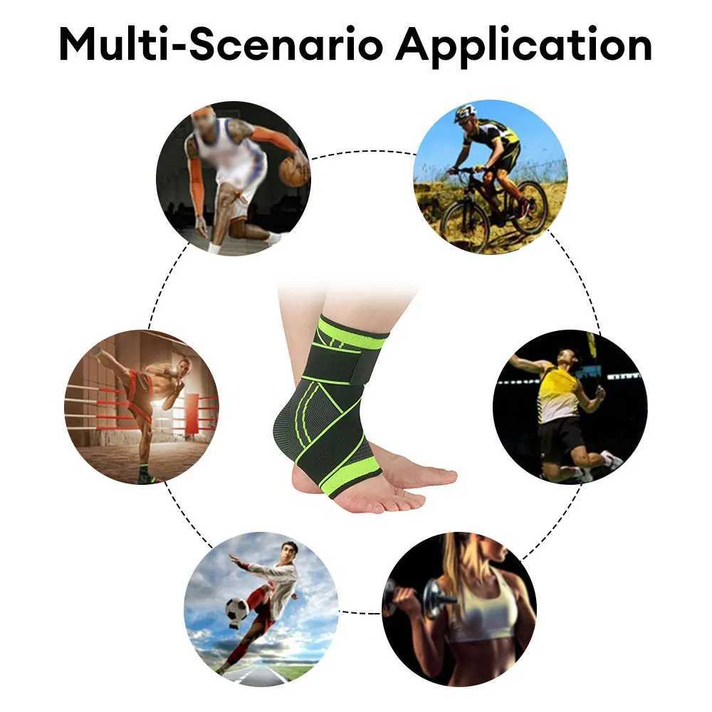 1pc Adjustable Ankle Support Compression Ankle Brace Protector Running Soccer Basketball Gym Ankle Stabilizer Bandage Strap Y240913