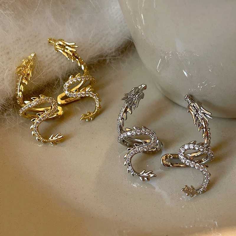 1 Pcs 925 Sterling Silver No-piecing Zircon Dragon Clip Earring For Women Girl Ear Cuff Jewelry Brincos Bijoux FemmeX240913