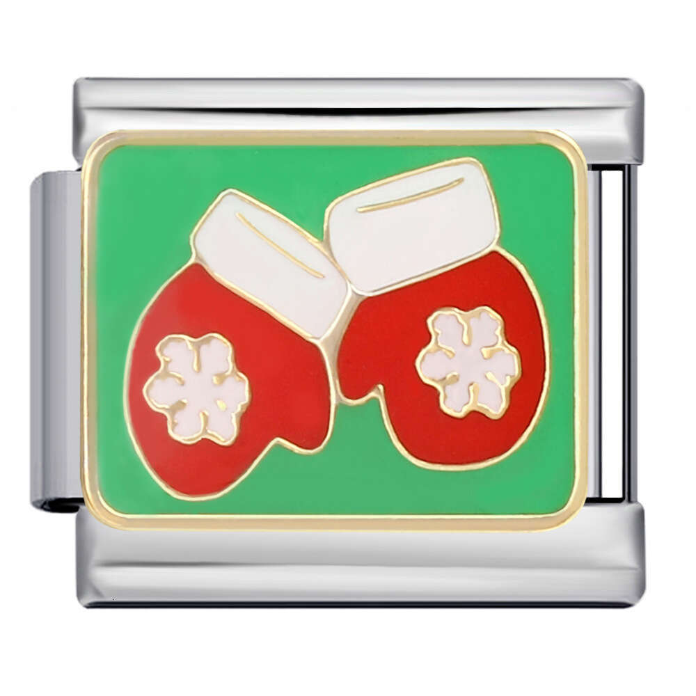 Series DIY Elastic Welding Enamel Beads Bracelet New Year's Gift Italian Charm Links Fit 9Mm Bracelet Jewelry DIY Making Gifts