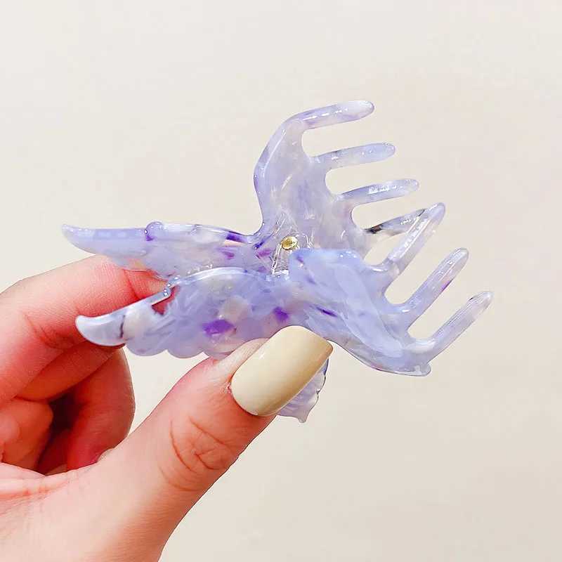 Women High Quality Acetate Colorful Butterfly Hair Claws Elegant Hair Decorate Hairpins Long Hair Hold Headband Hair AccessoriesX240912