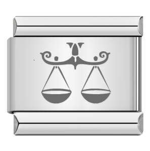 Titanium Steel Laser Carving Series 12 Constellation Italian Module Bracelet DIY Accessories Charm Links Stainless Fit 9Mm Jewelry Making Gifts