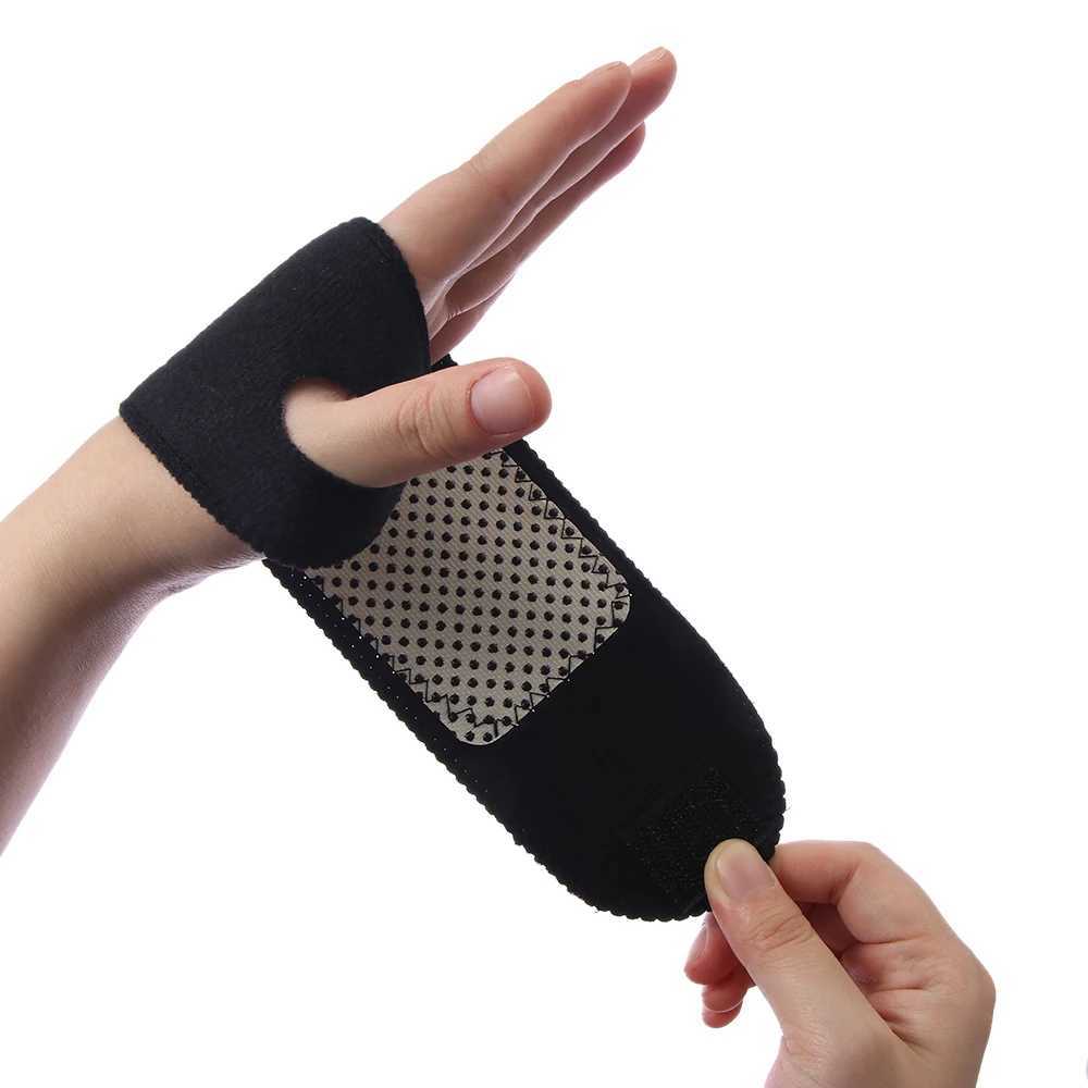 Wrist Support 1 Pair Tourmaline Self-Heating Wrist Brace Sports Protection Wrist Belt Far Infrared Magnetic Therapy Pads Braces Arthritis Pain z240913