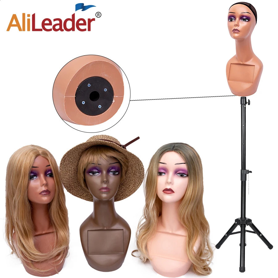 Mannequin Head Without Shoulders Female Head Model Manikin Mannequin Wig Scarf Glasses Hat Cap Display Wig Stand Head Doll Head 240907