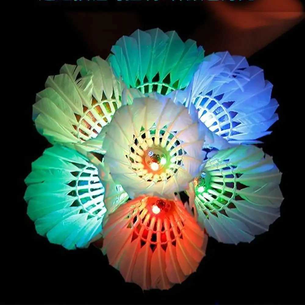 1pc Lighting Badminton Dark Night Colorful Led Lighting Sport Badminton Light Spot Shuttlecock Accessories Y240912