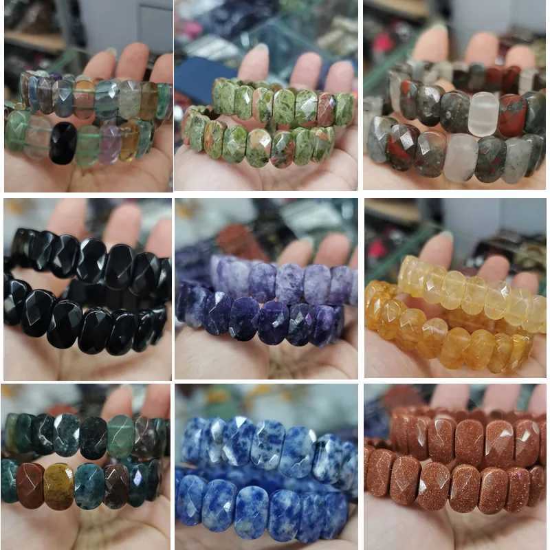 Crystal Sodalite Laboratorite Stone Beads Bracelet Natural Gemstone Bangle Charging DIY Jewelry for Women Gift Wholesale! W240913