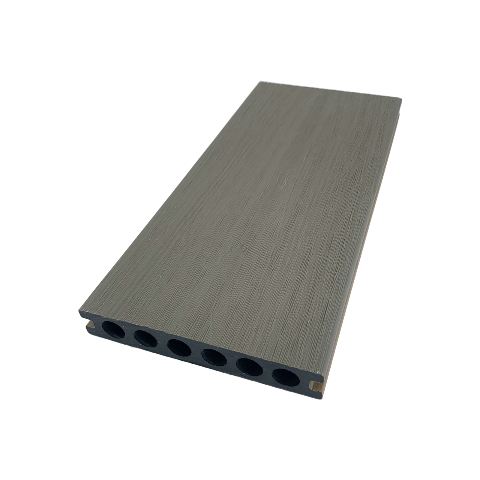 Durable Outdoors Co-Extruded Wood Grain Planks with Round Holes - Water Resistant Floor Tiles