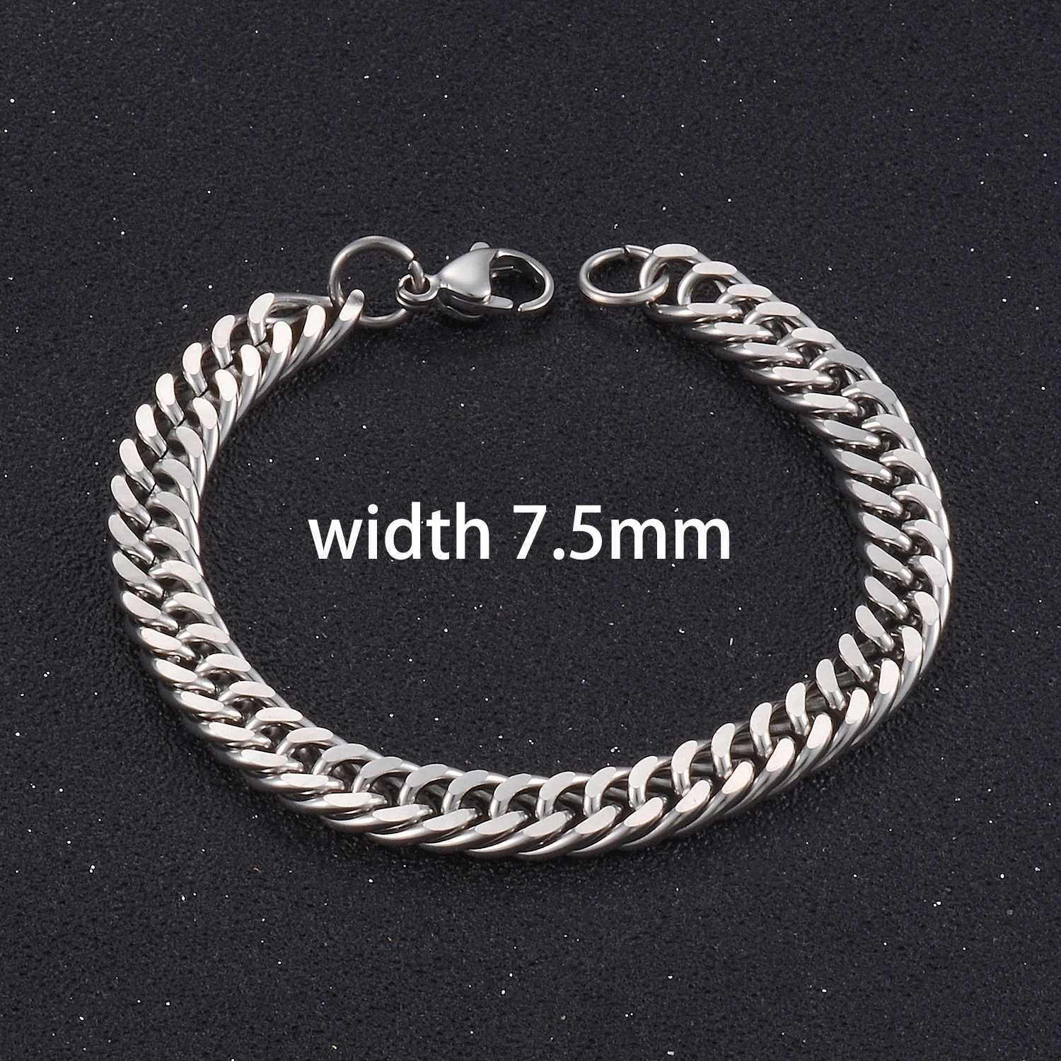 Popular Mens Stainless Steel Cuba Bracelet High Quality Men And Womens Jewelry Of Various LengthsX240913