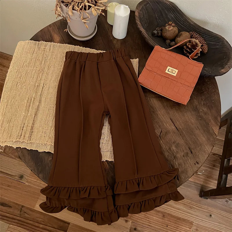 Fashion Kids Clothes Babay Girls Cute Floral Shirt Bell Bottoms Vintage Suit French Style Toddler Girl 2 Piece Sets Outfits 240902