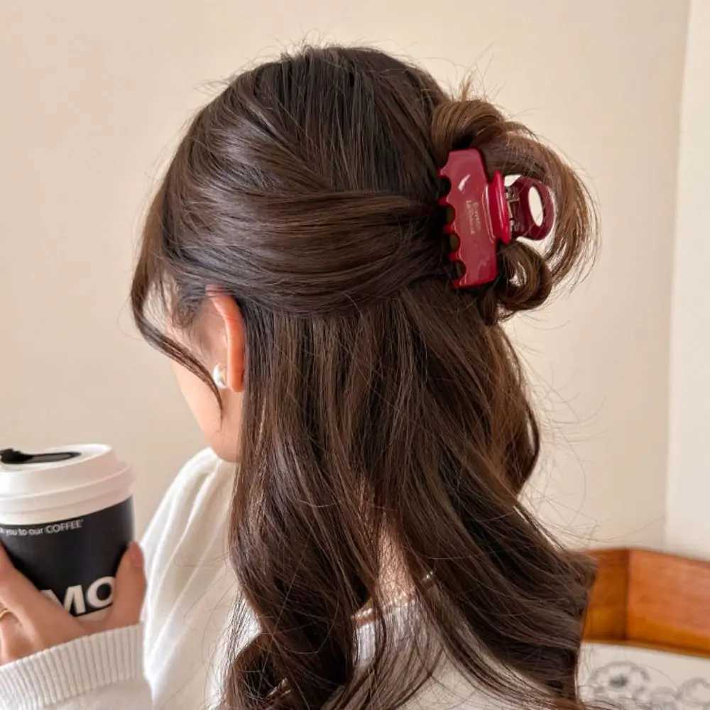 Square Solid Hair Claws Clips Women Girls Tortoiseshell Large Crab Hair Clamps Barrettes Clips Fashion Hair AccessoriesX240912