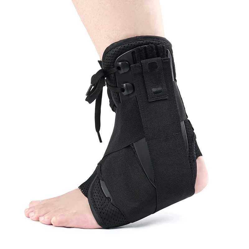 1Pcs Ankle Support Brace Adjustable Ankle Wrap Protector Women Men Lace Up Foot Stabilizer for Running Basketball Sports Safety Y240913