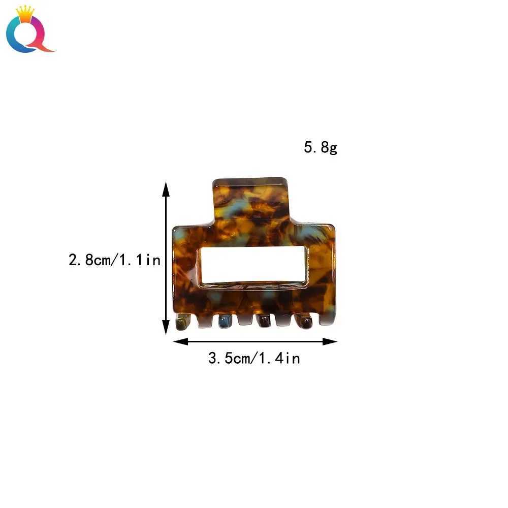 Fashion Hair Claws for Women Acetate Hair Clip Colorful Plaid Small Claw Clip Girls Barrettes Hair AccessoriesX2409