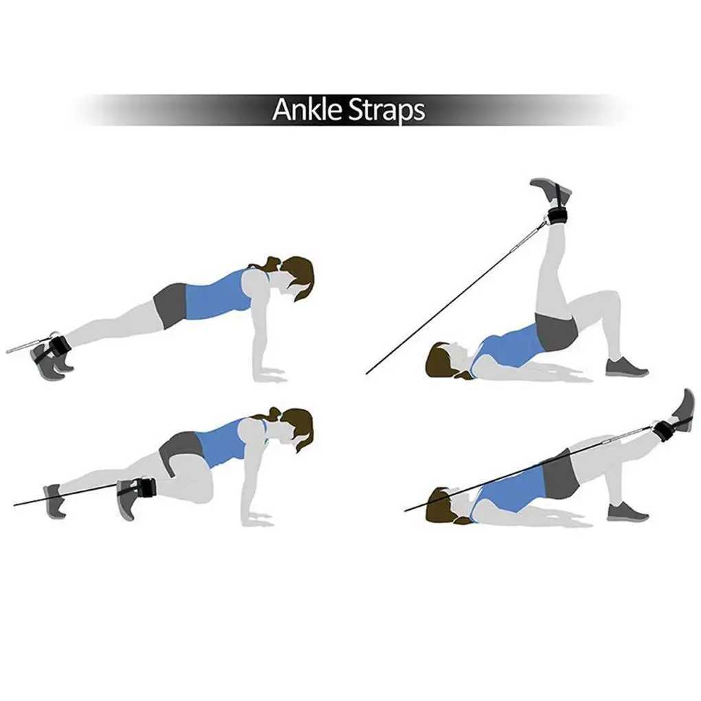 2 Pieces Fitness Ankle Straps D-Ring Cuffs Gym Leg Exercise Workouts Pulley with Buckle Sports Feet Guard for Cable Machines Y240913