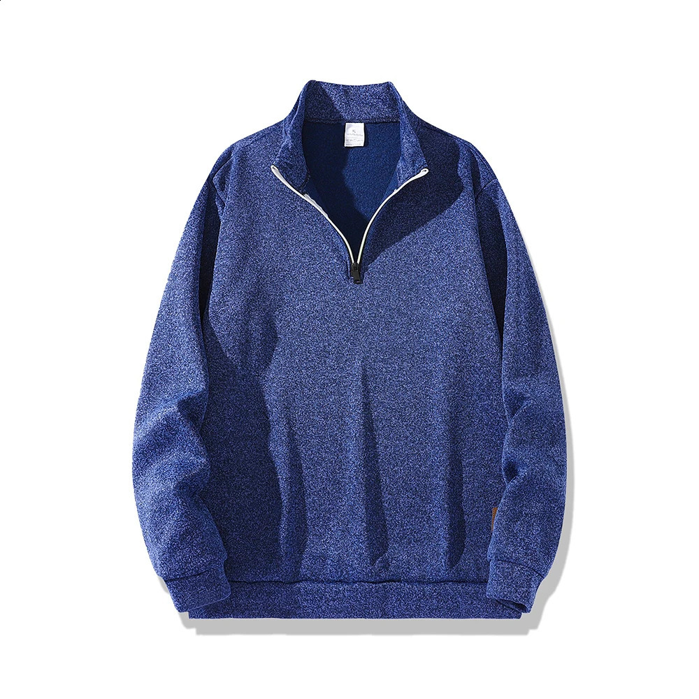Mens Collar Half zipper Sweatshirts Spring Autumn Casual Pullover for Male Sweat Outdoor Turtleneck Coats Solid Sweatshir 240904
