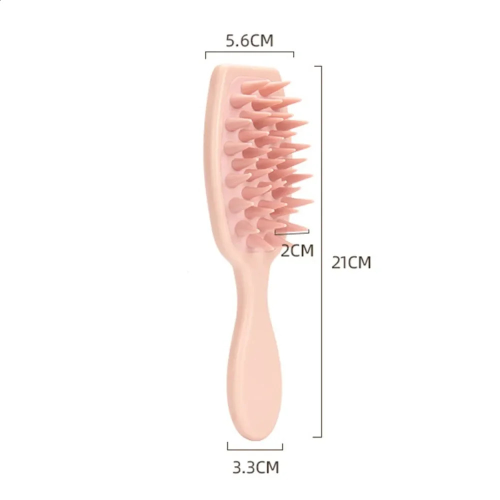 Silicone Shampoo Brush Scalp Massage Head Washing Comb Long Handle Hair Massager Bath Body Scrubber Accessories 240911