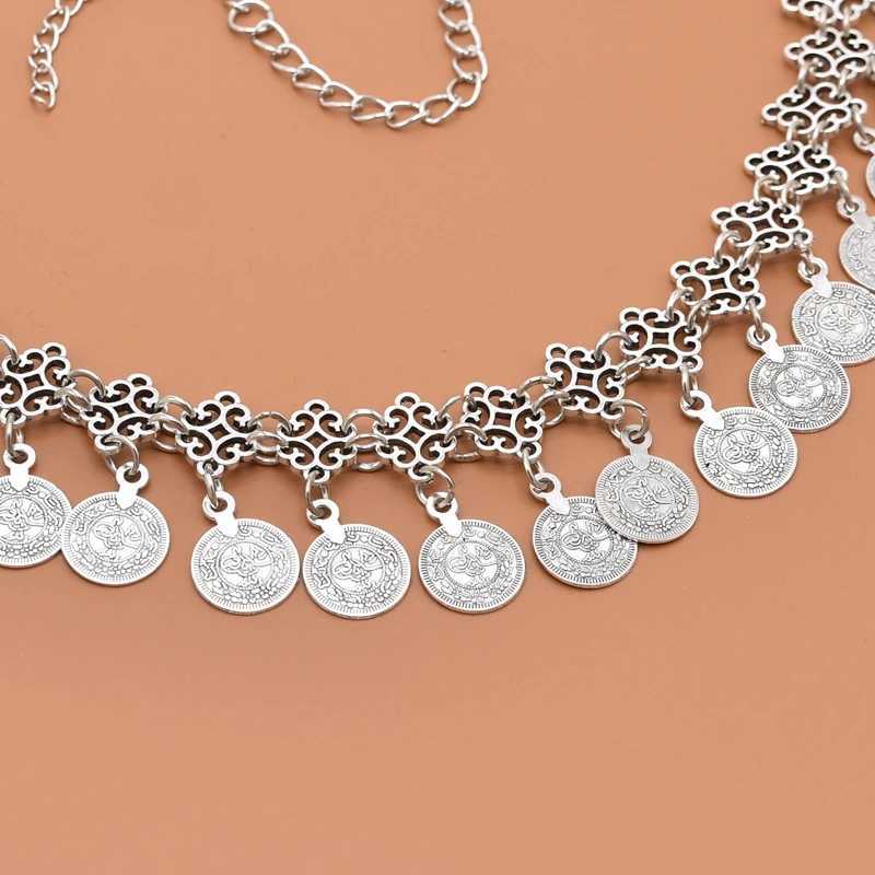 Vintage Coin Women Headband Tassel Bohemian Ethnic Pendant Statement Hair Jewelry Charms Carved Turkish Hairwear Headband FemaleX240913