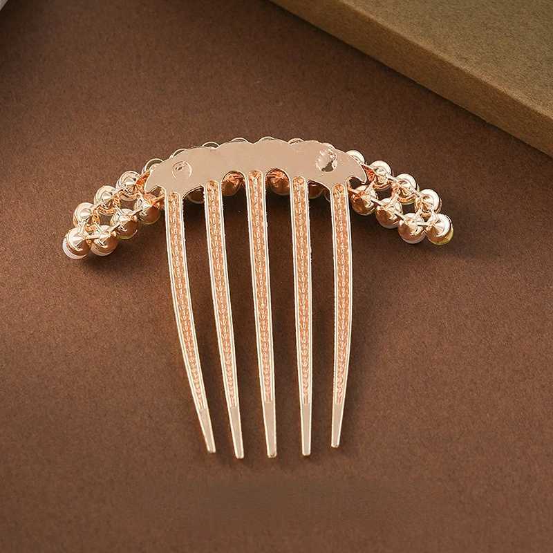 Pearl Rhinestone Crystal Hairclips Tiaras Barrettes Hair Clips Bridal Headpiece Hair Jewelry Accessories Metal Bun Hair CombsX240913