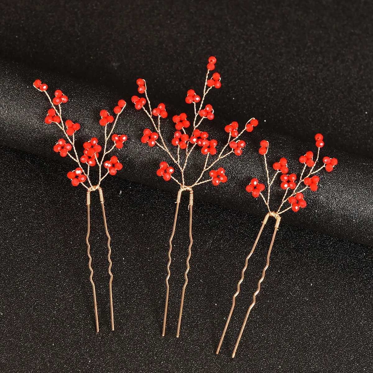 3 Pieces Of Womens U-Shaped Needle Metal Hair Clip Pearl Bridal Hair Clip Wedding Hairstyle Design ToolX240913