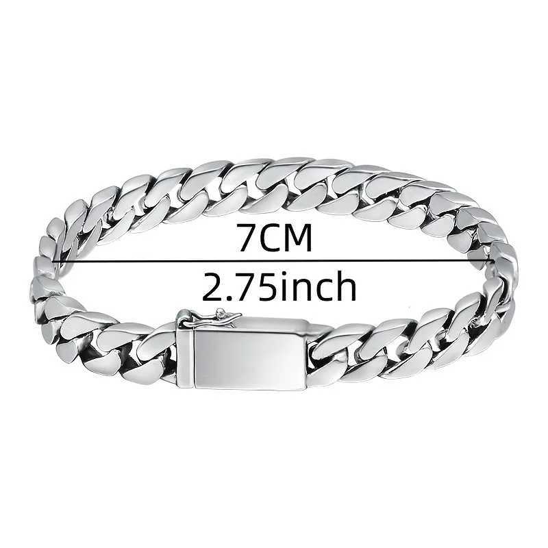 Stainless Steel Cuban Bracelet Classic Casual Jewelry for Men Fashion Charm Gift for BoyfriendX240913