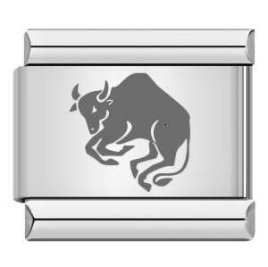 Titanium Steel Laser Carving Series 12 Constellation Italian Module Bracelet DIY Accessories Charm Links Stainless Fit 9Mm Jewelry Making Gifts