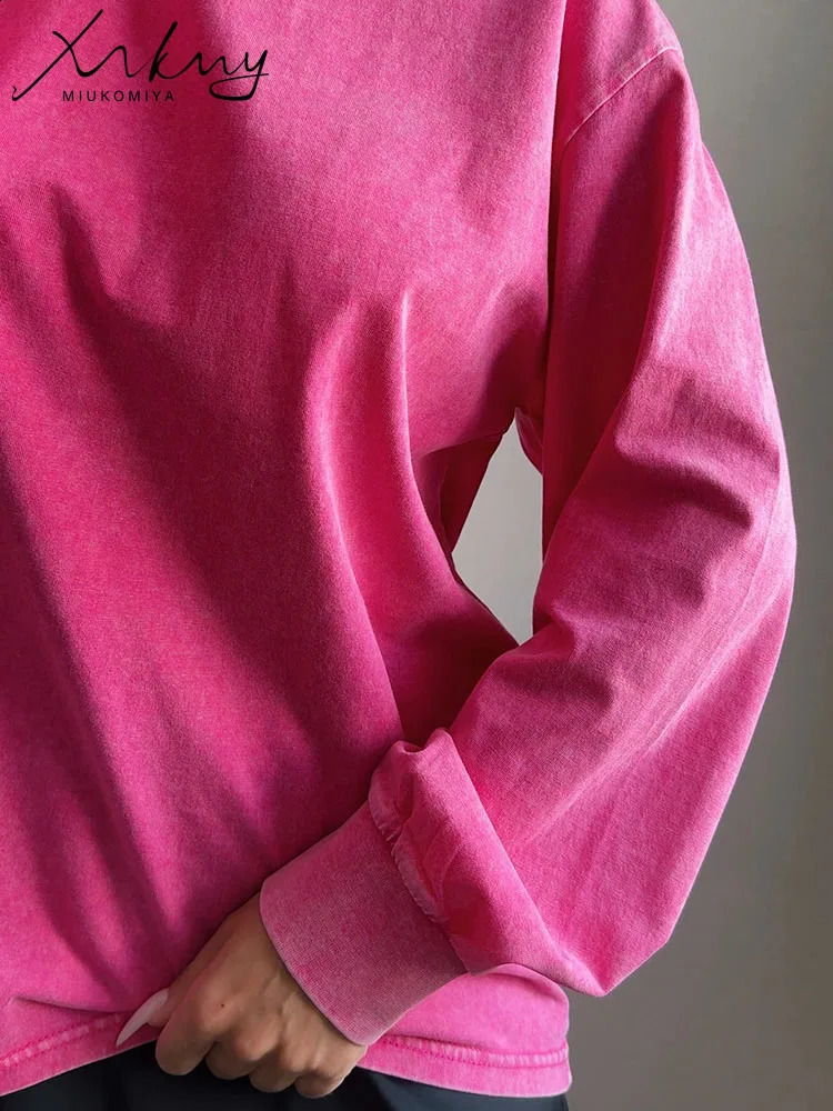 Cotton ultrafine womens long sleeved casual autumn black Tshirt 240913