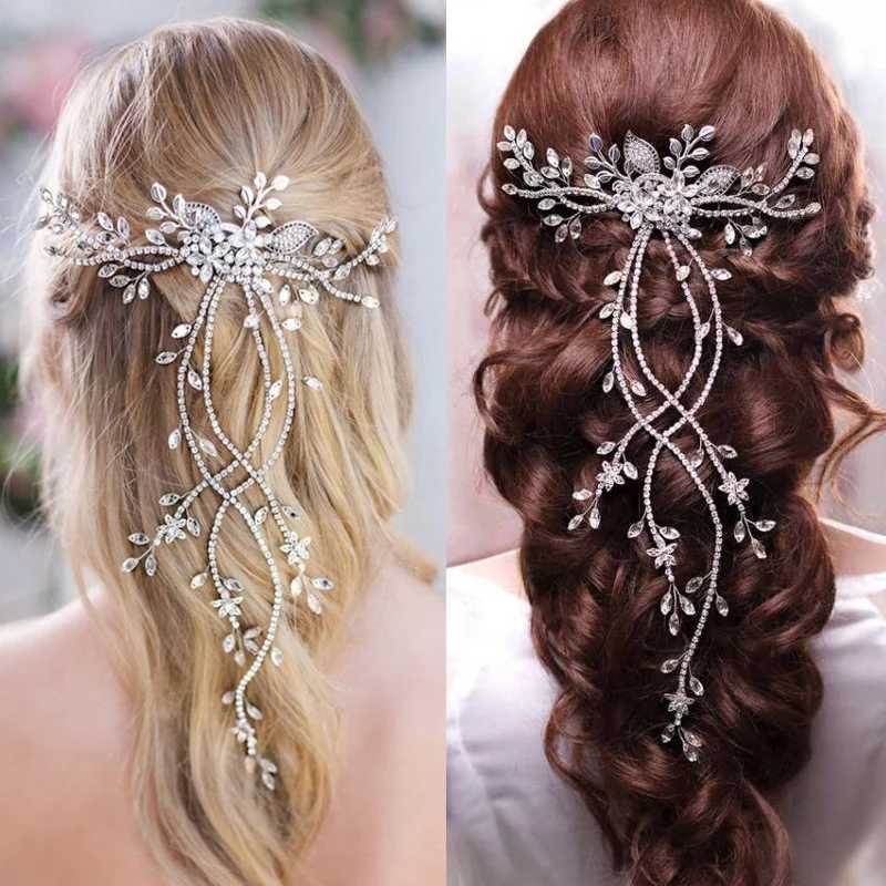 Fashion Wedding Hair Accessories Crystal Pearl Hair Comb Wedding Bridal Hair Ornaments Hair Jewelry Bride Headdress HeadbandsX240913