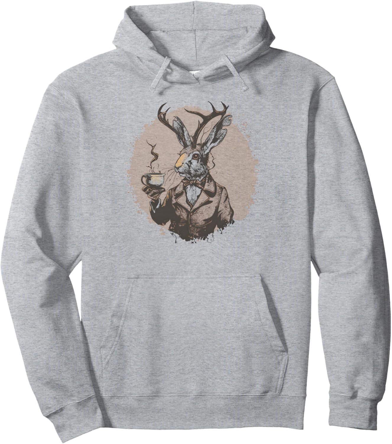 Hoodie for Mens Womens Rabbit Coffee Lover Apparel Funny Rabbit Drinking Coffee Pullover Hoodie Graphic Hoodies sweatshirt Pullover Long Sleeve