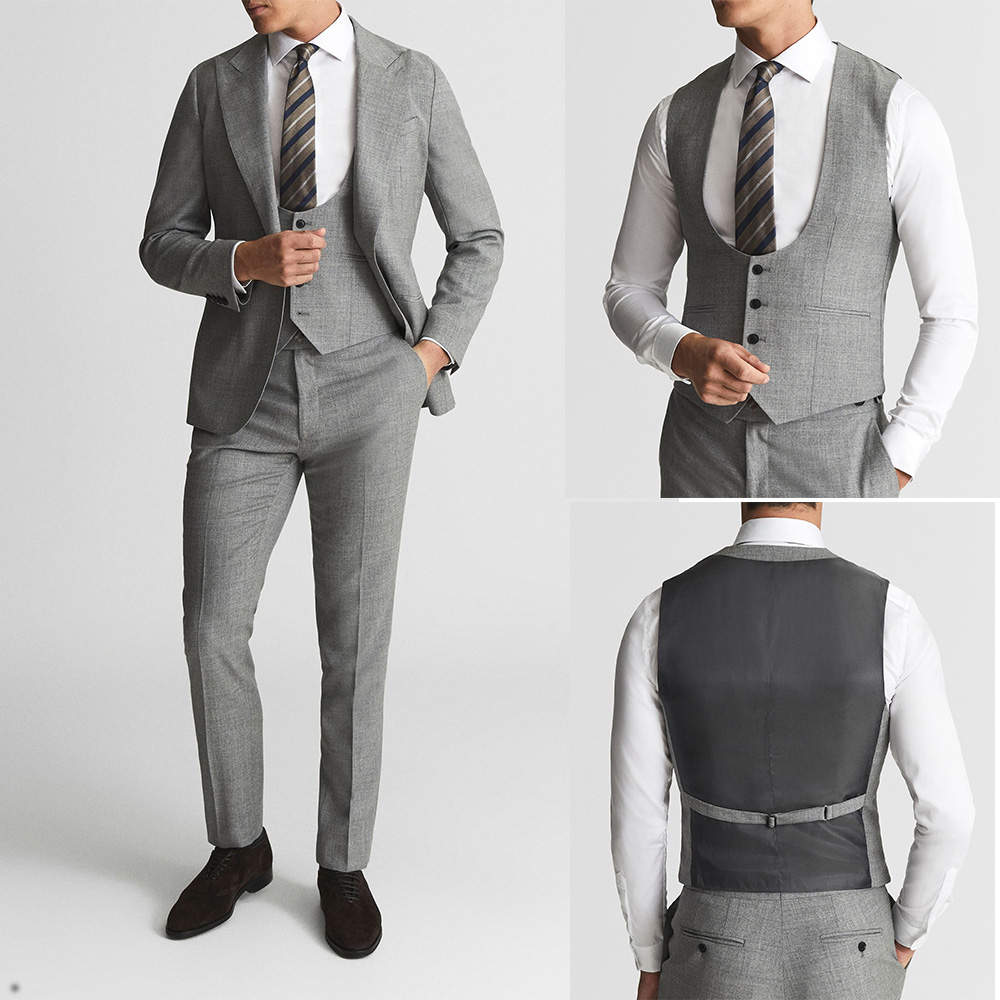 Classic Wedding Men's Suit 3 Piece Set Peaked Lapel Tailored Blazers Groom Jacket For Man Custom Made Plus Size (Coat+Pants+Vest)