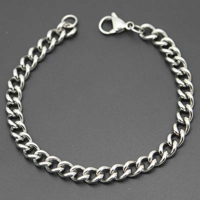316L Stainless Steel Bracelet 7mm Curved O Necklace Bracelet For Women Men Girl BoyX240913
