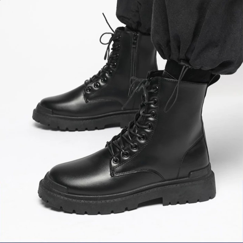 Short sleeved mens boots platform spring autumn mens boots retro classic low-priced size 45 Y2k anti slip 240910