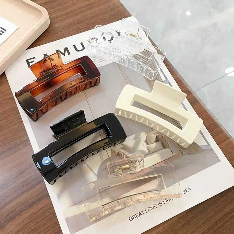 2023 New Claw Clip for Women Tough Colorful Plastic Hair Claw Large Size Hair Clamps Claw Clip Crab Chic Hair Accessories GiftX240912