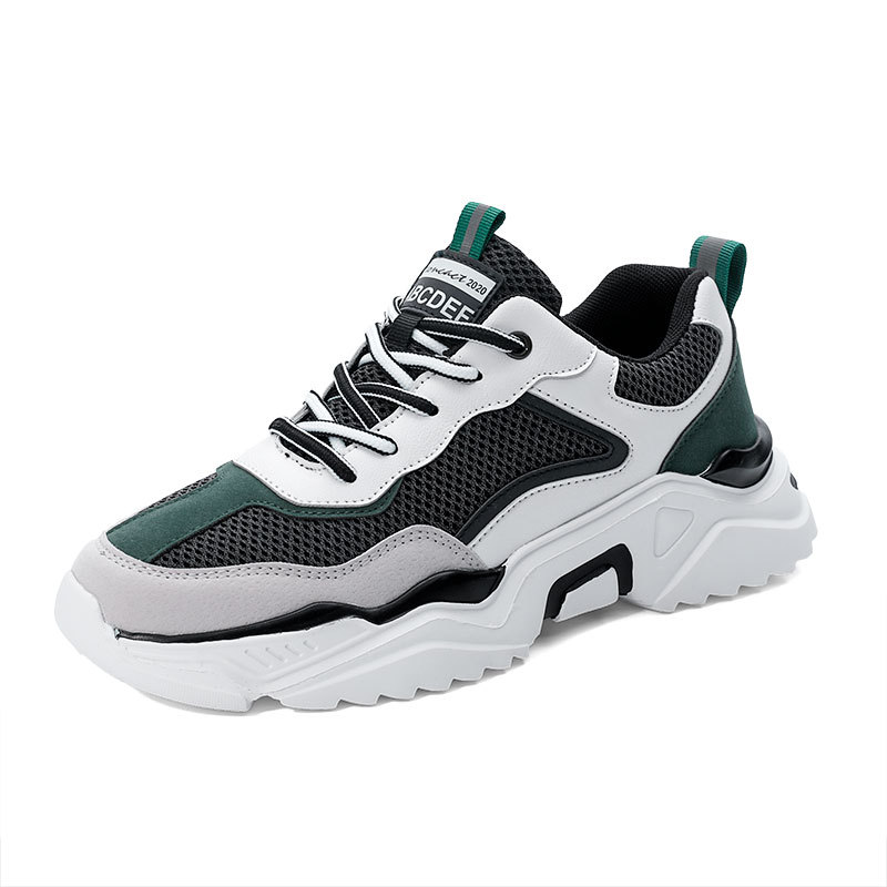 2020 autumn new men's shoes Comfortable breathable trendy shoes wild mesh board shoes casual sports increase white shoes21