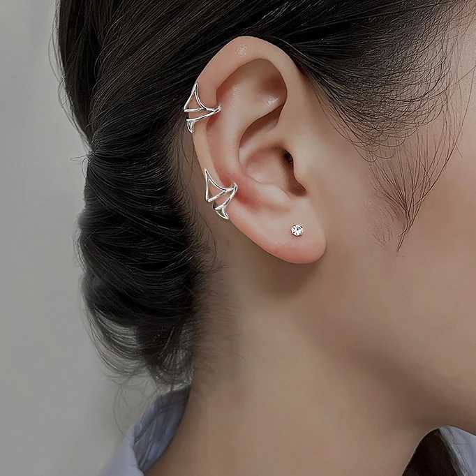 VIVILADY 1 Piece 925 Silver Elf Clip Earrings with No Pierced Ears for Women Fine Jewelry Minimalist AccessoriesX240913