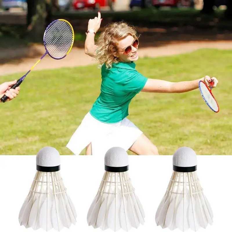 3pcs Kawasaki Badminton Shuttlecock King Duck Feather Shuttlecocks White Training Ball Shuttlecock High Speed Badminton Balls Y240912