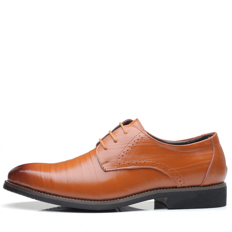 Flat Classic Men Dress Shoes Genuine Leather Wingtip Carved Italian Formal Oxford Footwear Plus Size 38-48 For Winter 2021