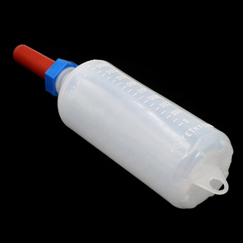 1L Calf Milk Feeder Bottle with Nipple Sheep Lamb Bottle Holder hanging Milking Feeding Replacement