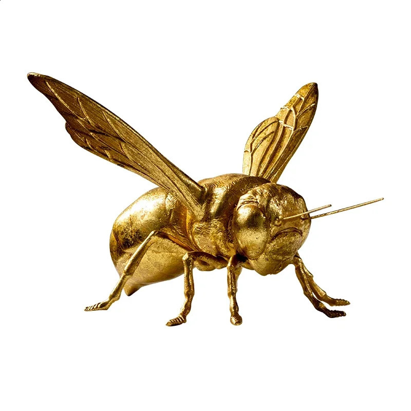 Golden Insects Simulated Small Animal Sculptures of Bees Crickets and Mantis Resin Home and Living Room Decoration Crafts 240905