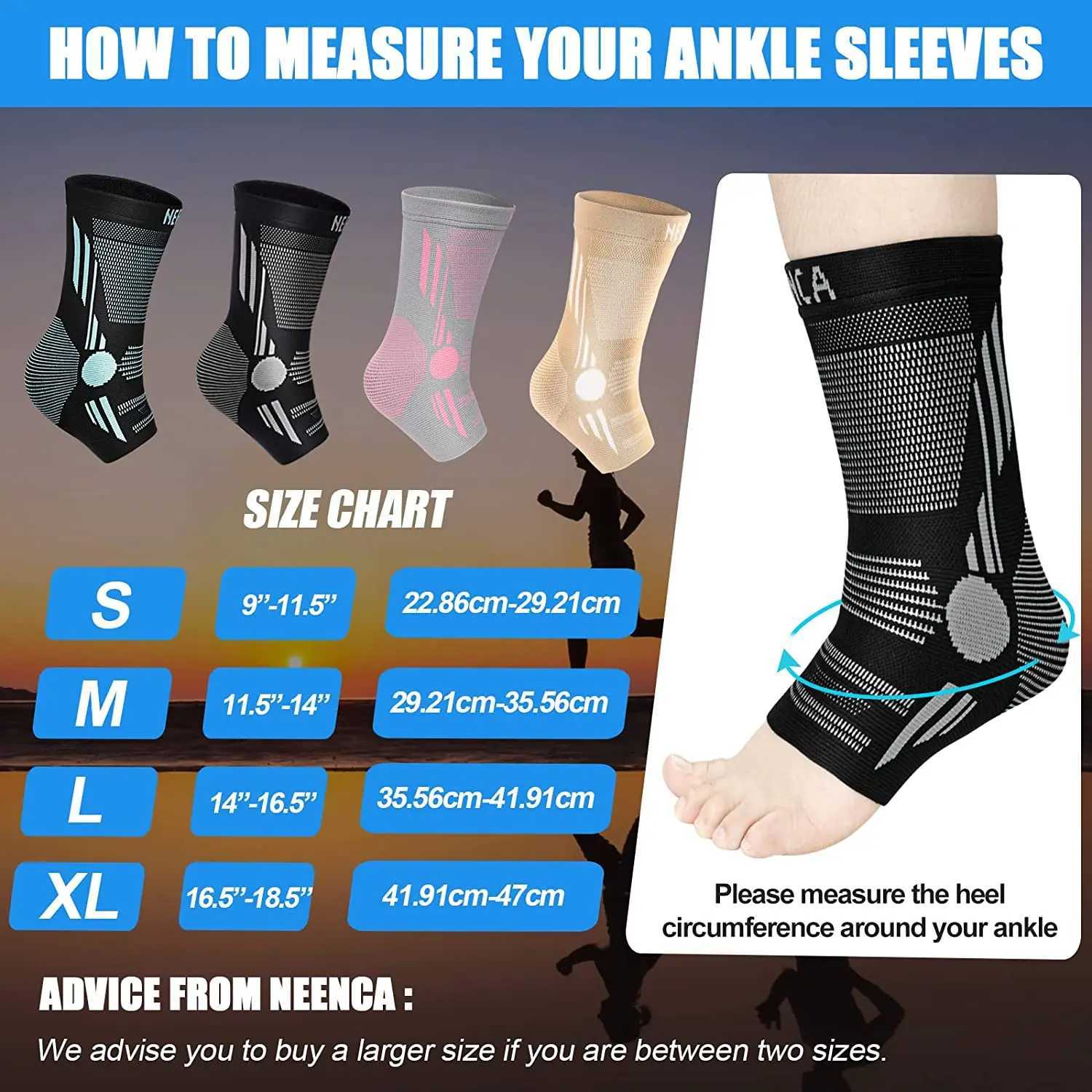 Ankle Brace Compression Sleeve Support for Achilles Tendonitis Plantar Fasciitis Joint Pain Swelling Heel Spurs Injury Recovery Y240913