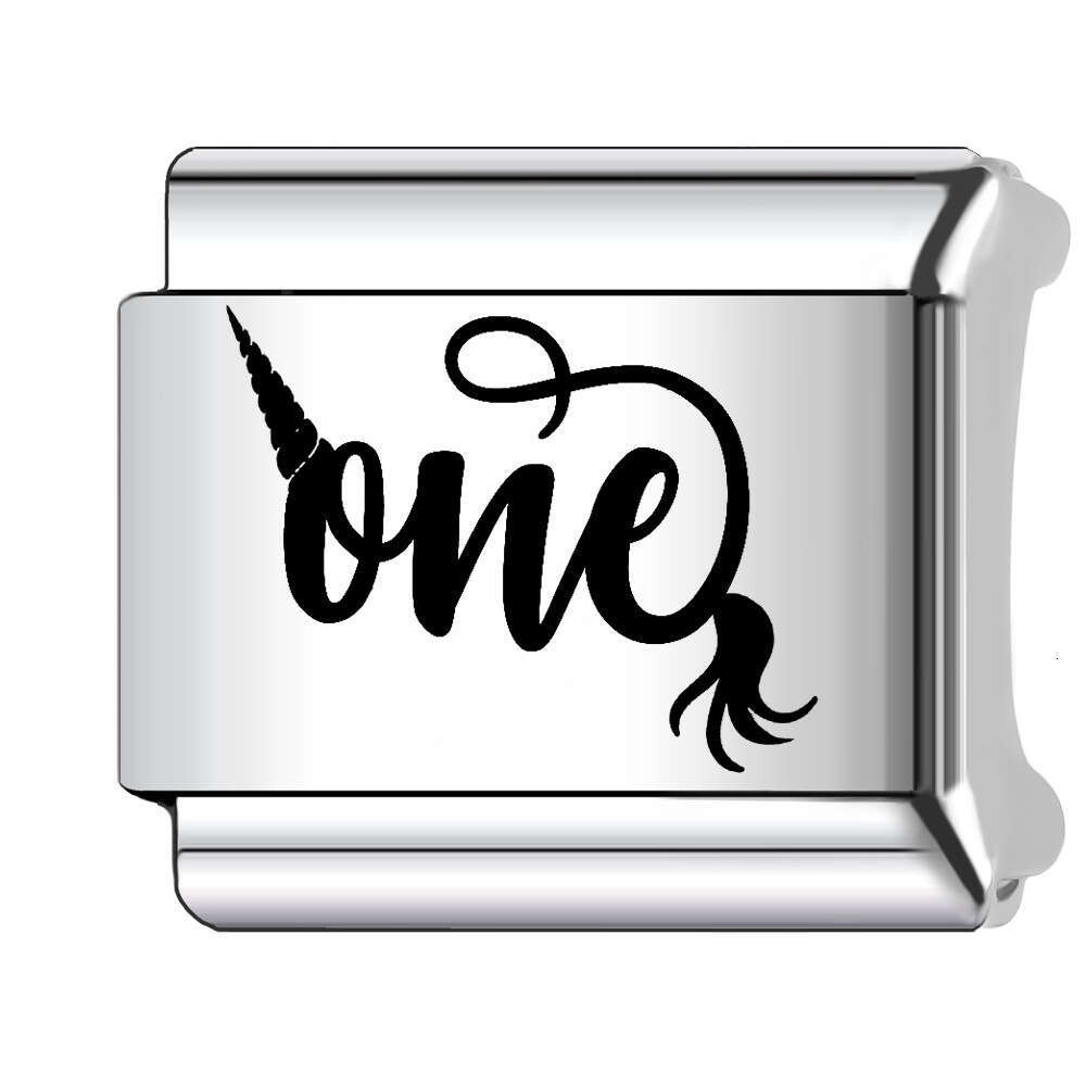 2024 New Women's Gift Number bead Italian Charms Links Beads Fit 9Mm Stainless Steel Bracelet Making Jewelry