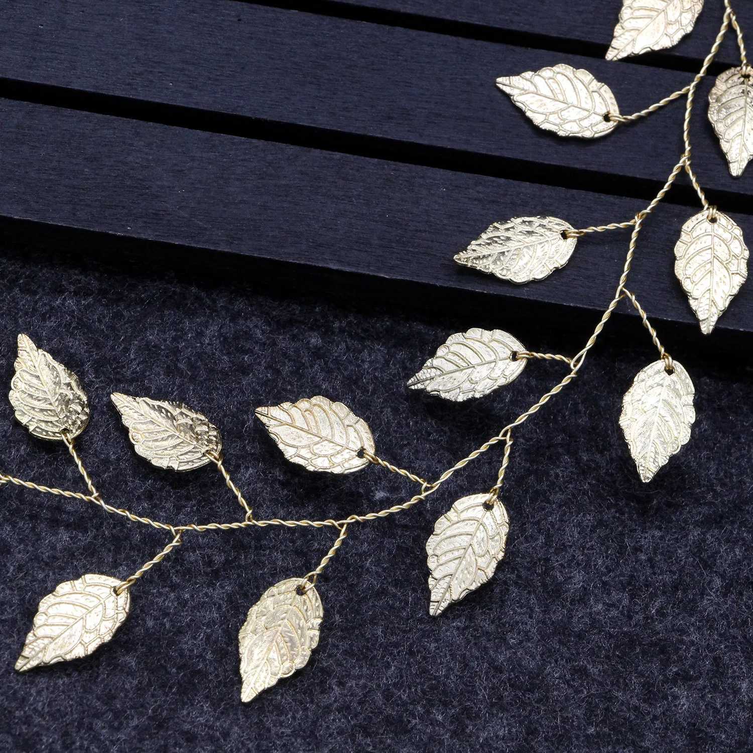 Fashion Gold Silver color Hairbands Bride Leaf Headbands Charm Tiaras Leaves Wedding Hair Accessories Women Hair JewelryX240913