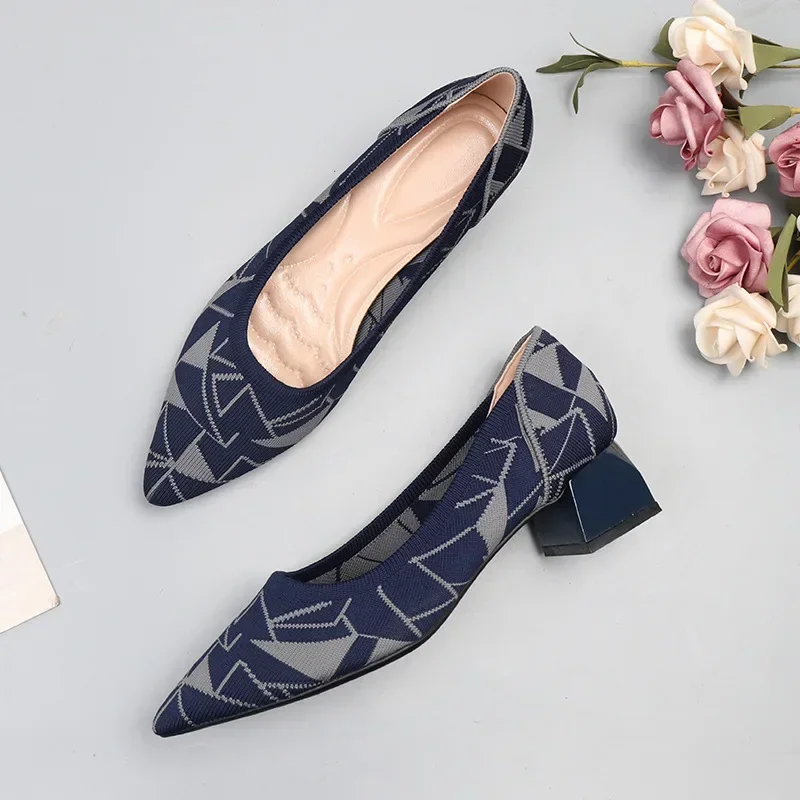 Leopard Mesh Ballet Flats, Breathable Slip-on Pointed Toe Casual Loafers