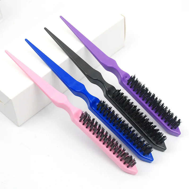 1 Pcs Professional Hair Brushes Comb Teasing Back Combing Brush Slim Line Styling Tools 4 Colors Wholesale 240911