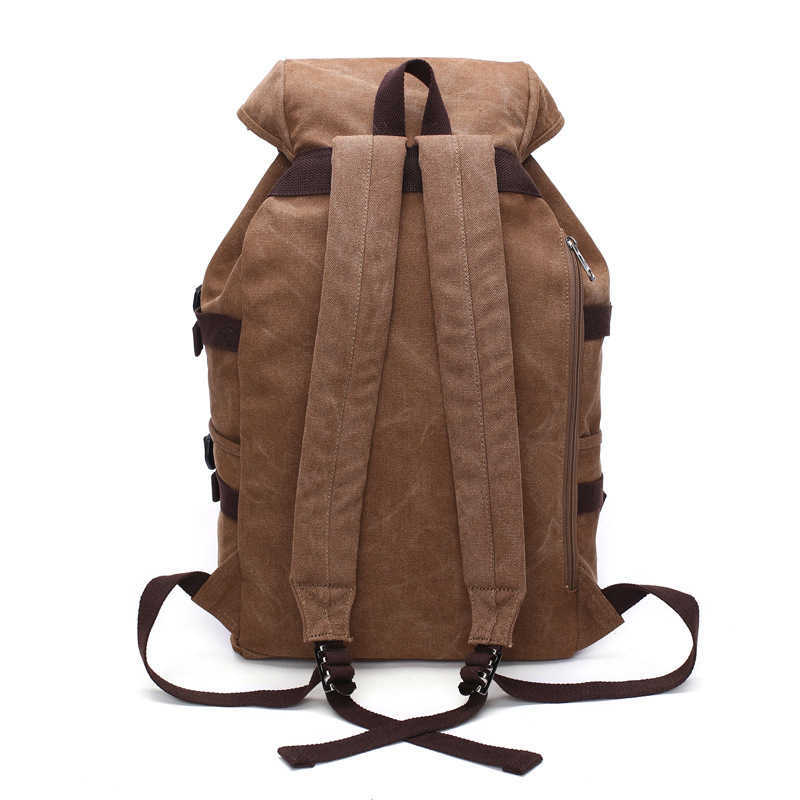 Korean casual street style versatile Canvas Backpack computer bag in various colors 240915