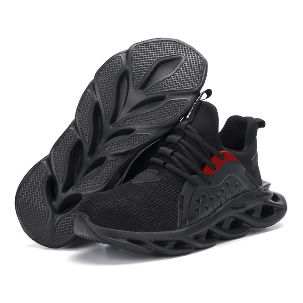 Quality Safety Shoes Men Rotary Buckle Work Shoes Air Cushion Indestructible Sneakers Puncture-Proof Security Boots Protective 241226